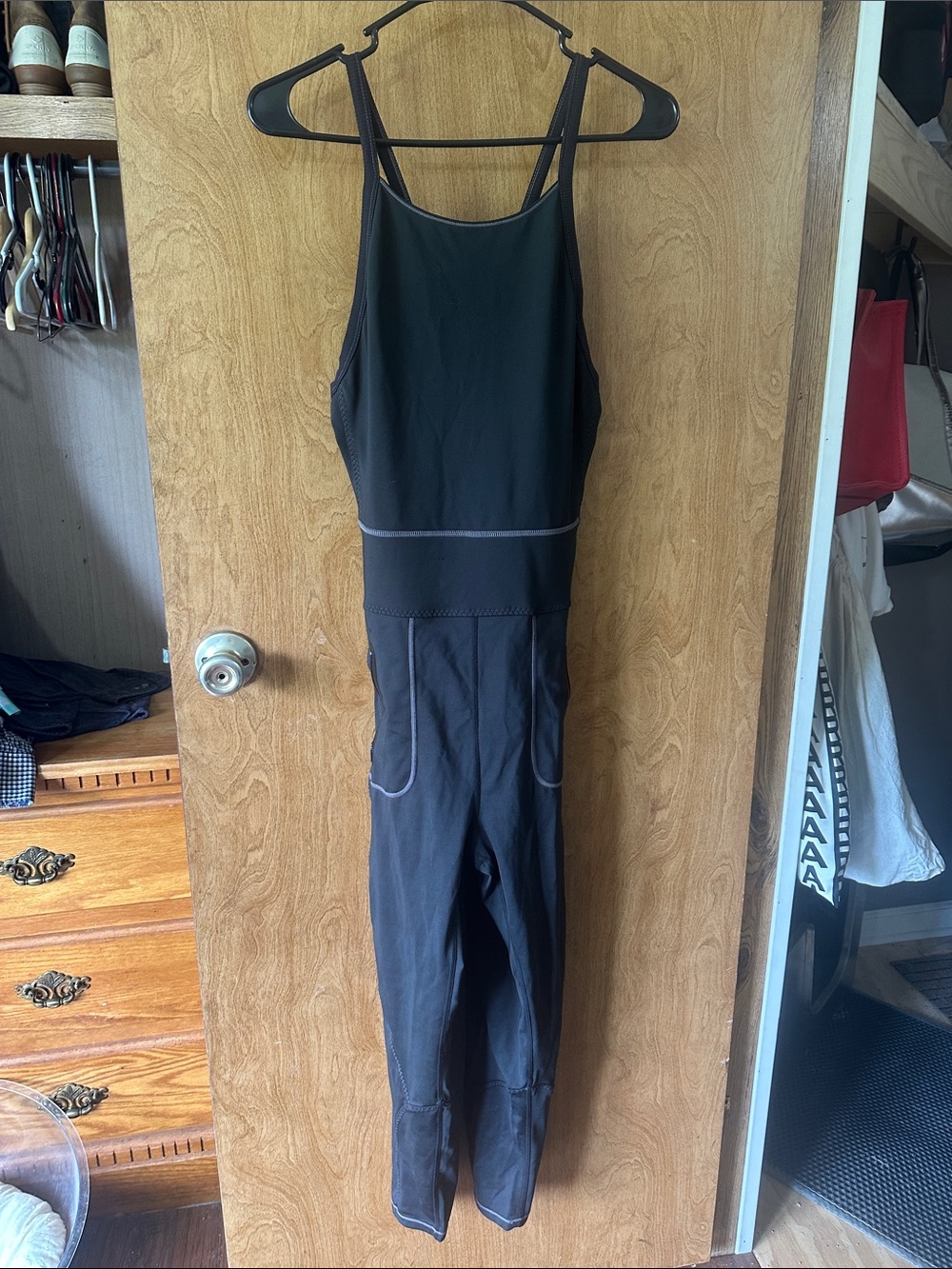 FP Movement by Free People Black Sleeveless Athletic Jumpsuit